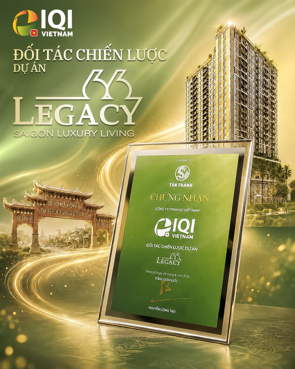 IQI Việt Nam đối tác chiến lược phân phối dự án Legacy 66
